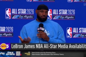 詹姆斯：这赛季我们没有多少场比赛拥有完整阵容 健康最重要